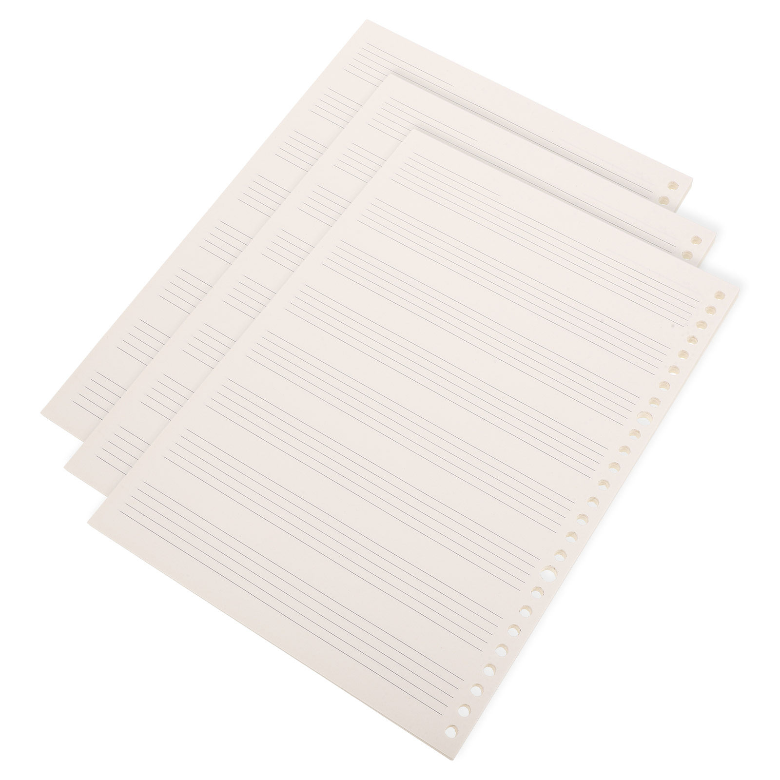 Blank Sheet Music Notebook - 3 Adet Kompakt, Çıkarılabilir Sayfaları Olan,