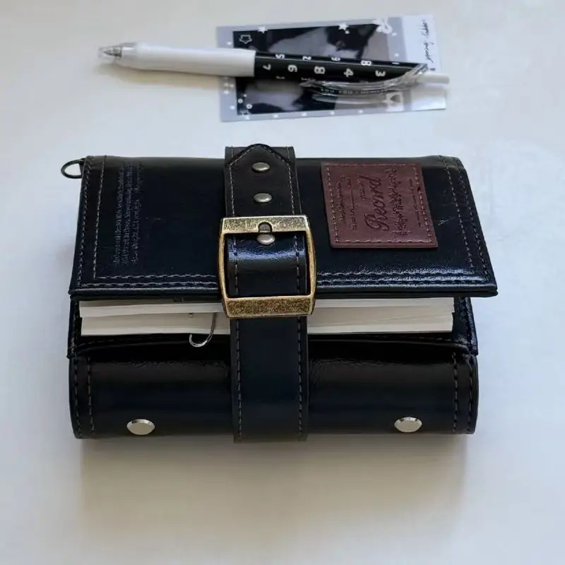 Vintage Leather Journal Notebook - M5 Üç Katlı, Vintage Tarzı, Deri